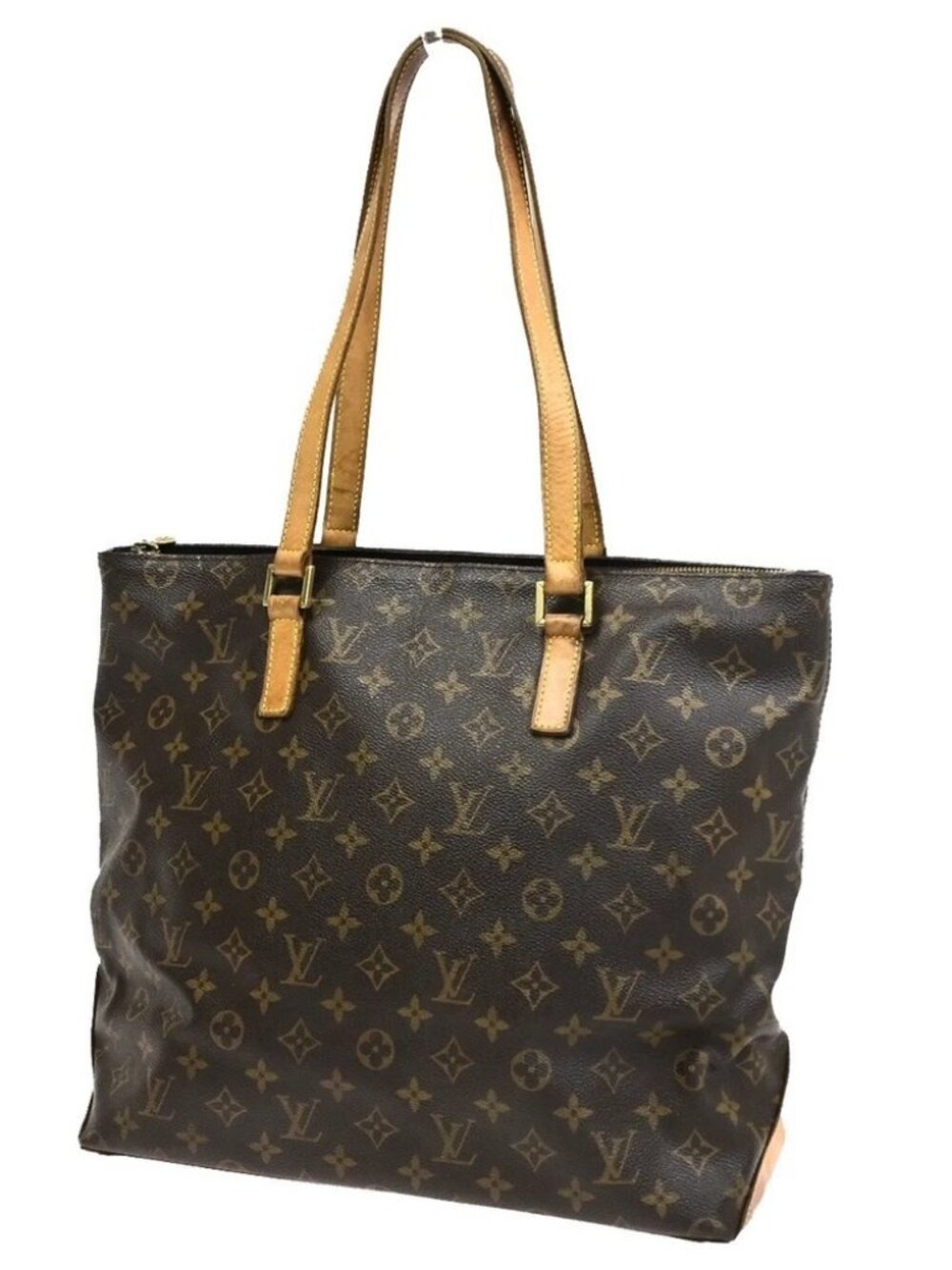 LOUIS VUITTON Cabas Mezzo Shoulder Bag Monogram Leather Brown M51151 34CB044